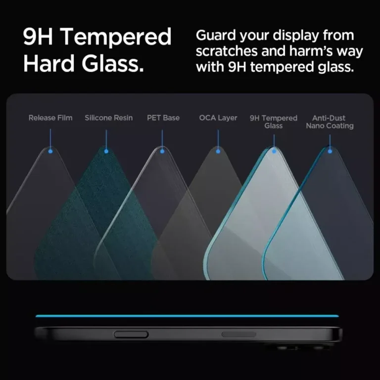 Szkło Hartowane Spigen Glas.Tr ”Ez Fit” 2-Pack do iPhone 16 Pro Transparentne - obrazek 11