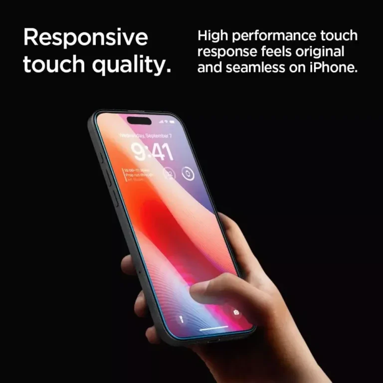Szkło Hartowane Spigen Glas.Tr ”Ez Fit” 2-Pack do iPhone 16 Pro Transparentne - obrazek 9