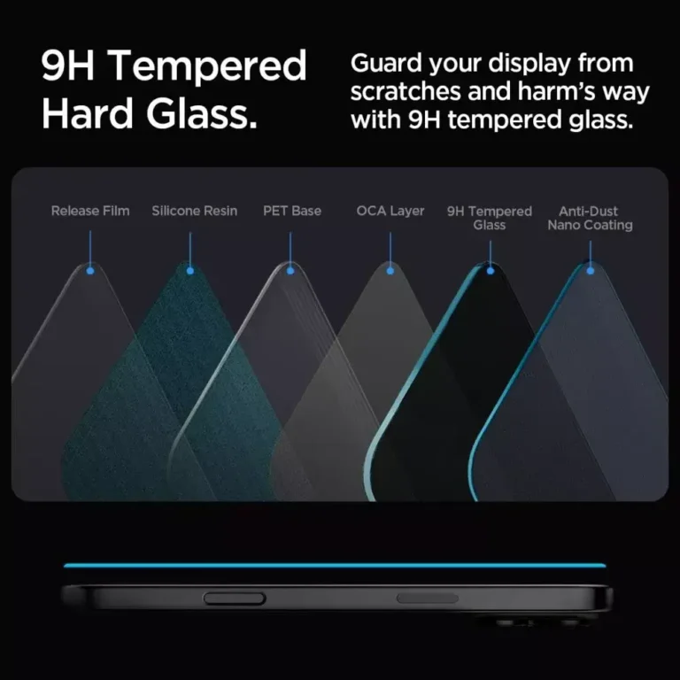 Szkło Prywatyzujące Spigen Glas.tr ”ez Fit” 2-pack do Iphone 16 Pro - obrazek 10