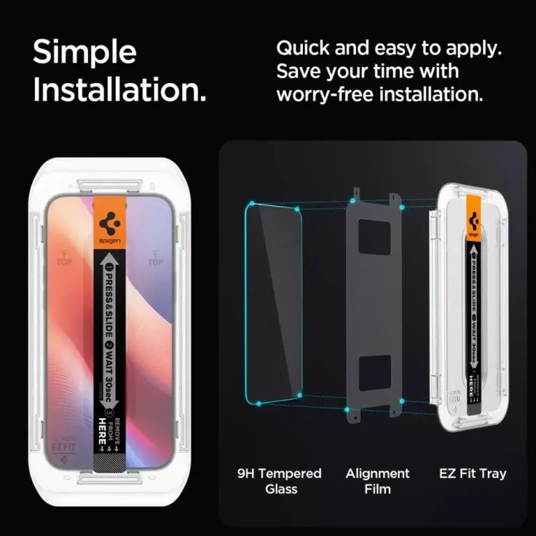 Szkło Prywatyzujące Spigen Glas.tr ”ez Fit” 2-pack do Iphone 16 Pro - obrazek 12
