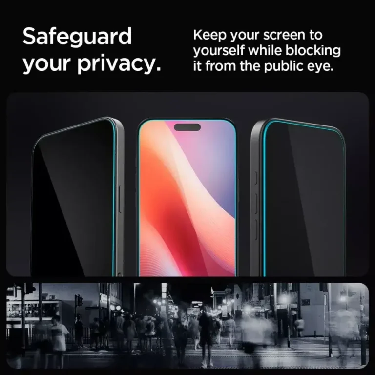 Szkło Prywatyzujące Spigen Glas.tr ”ez Fit” 2-pack do Iphone 16 Pro - obrazek 14