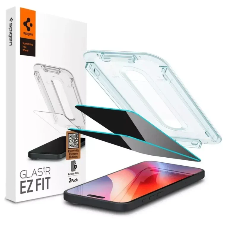 Szkło Prywatyzujące Spigen Glas.tr ”ez Fit” 2-pack do Iphone 16 Pro - obrazek 2