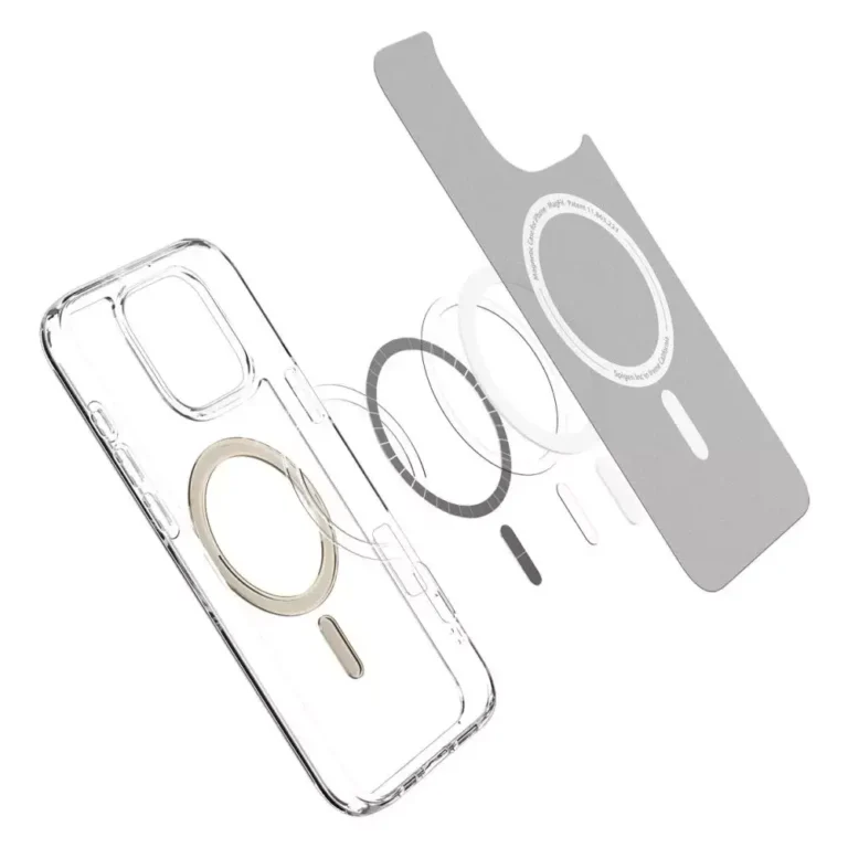 Etui Spigen Ultra Hybrid Mag do Apple iPhone 16 Pro Transparentne/Złoto - obrazek 2