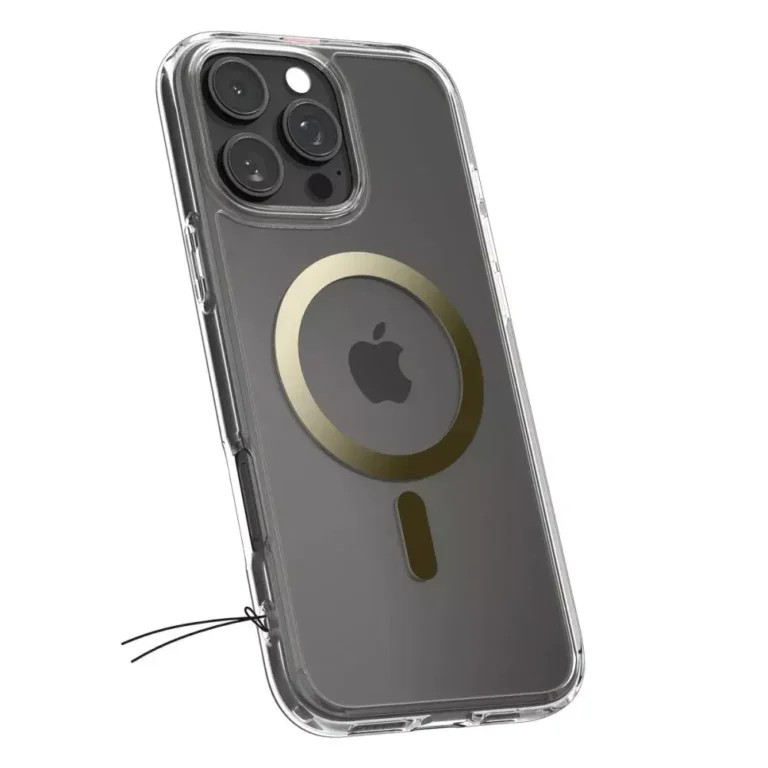 Etui Spigen Ultra Hybrid Mag do Apple iPhone 16 Pro Transparentne/Złoto - obrazek 4