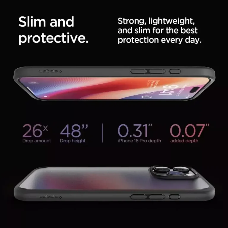 Etui Spigen Ultra Hybrid do Apple iPhone 16 Pro Frost Black - obrazek 11