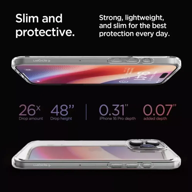 Etui Spigen Ultra Hybrid do Apple iPhone 16 Pro Crystal Clear - obrazek 15