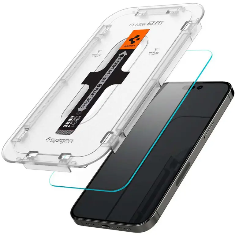 Szkło hartowane Spigen Glas.tR EZ Fit 2-pack iPhone 15 Pro Max Transparentne - obrazek 8