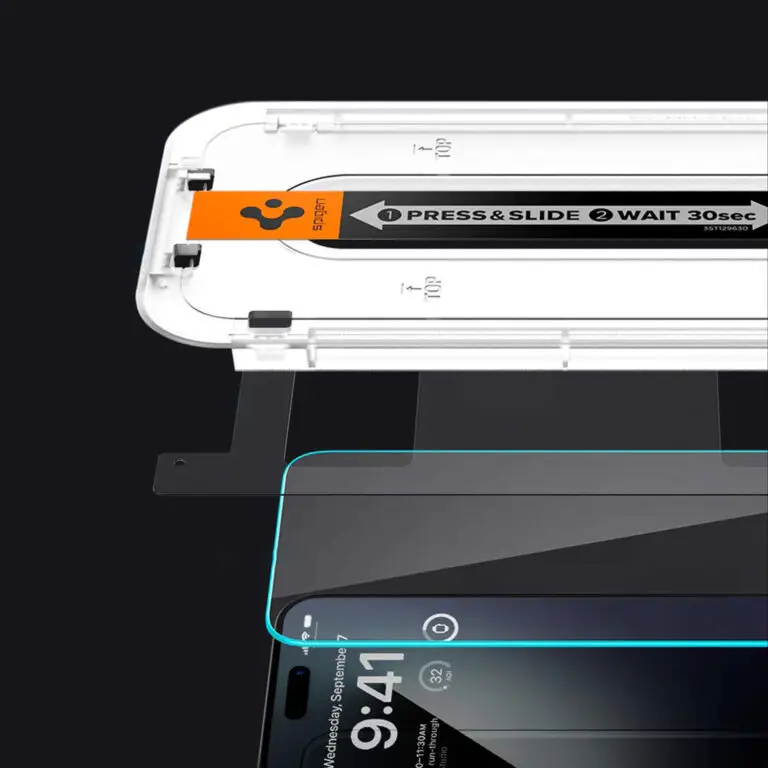 Szkło hartowane Spigen Glas.tR EZ Fit 2-pack iPhone 15 Pro Max Transparentne - obrazek 5