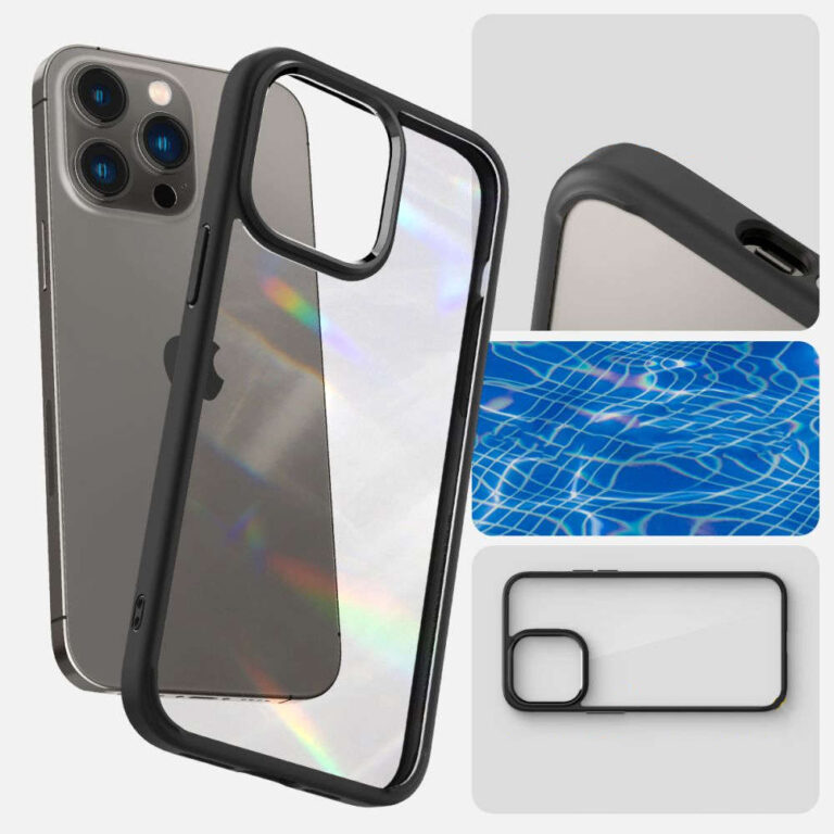 Etui Spigen Ultra Hybrid do iPhone 14 Pro Matte Black - obrazek 11