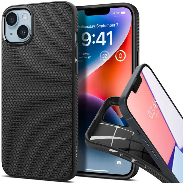 Etui Spigen Liquid Air do iPhone 14 Czarne - obrazek 10