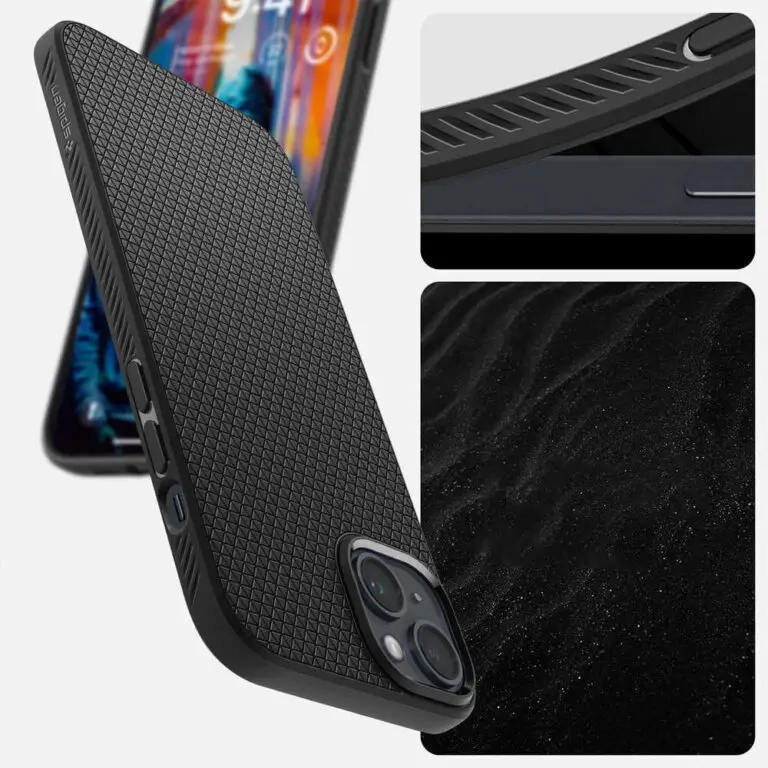 Etui Spigen Liquid Air do iPhone 14 Czarne - obrazek 6