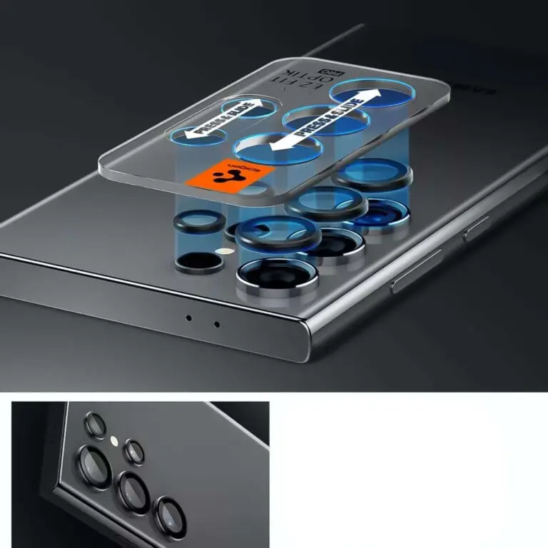 Szkło Hartowane Spigen Optik.tR „EZ Fit” do Samsung Galaxy S24 Ultra (2 sztuki) - obrazek 4