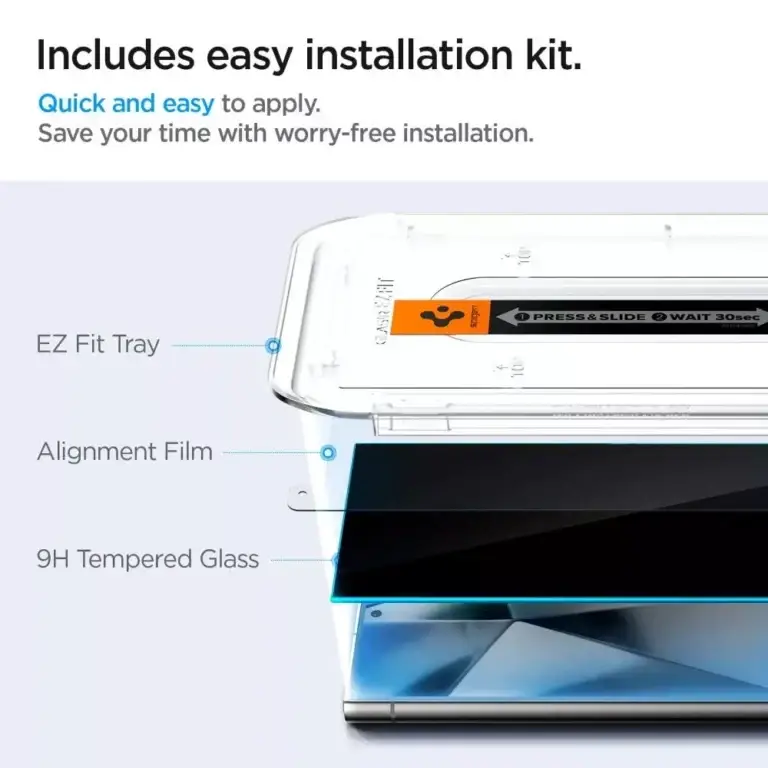 Szkło Spigen Glas.tR Ez Fit Samsung Galaxy S24 Ultra - obrazek 7