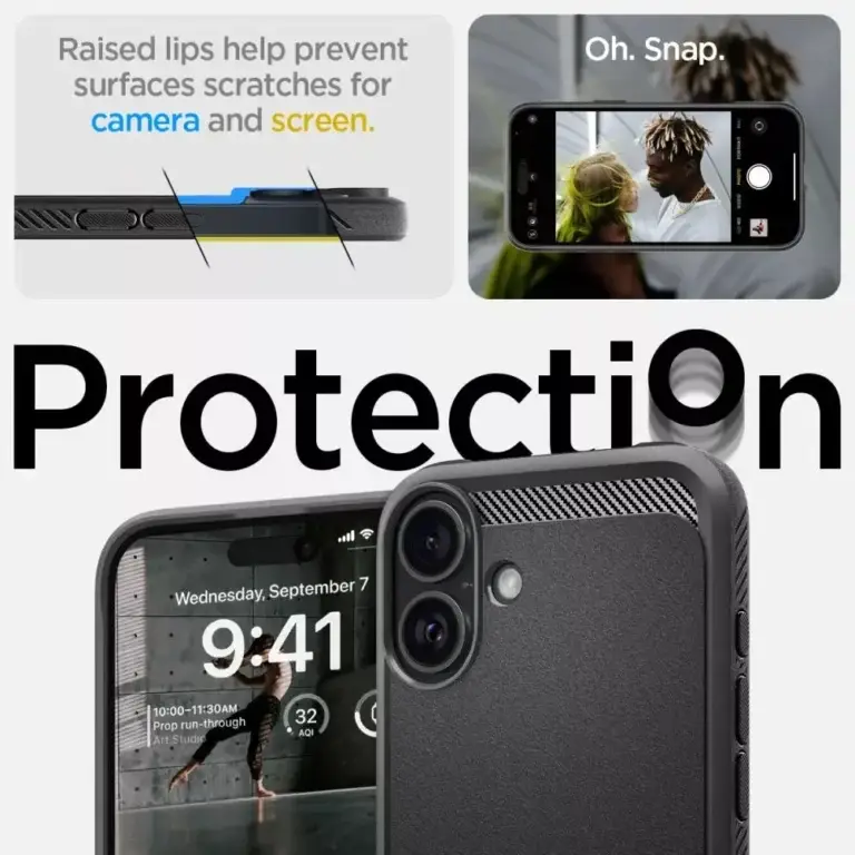 Etui Spigen Rugged Armor Mag do iPhone 16 Plus Matte Black - obrazek 12