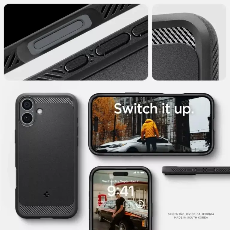 Etui Spigen Rugged Armor Mag do iPhone 16 Plus Matte Black - obrazek 13