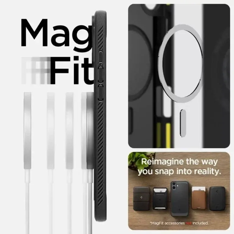 Etui Spigen Rugged Armor Mag do iPhone 16 Plus Matte Black - obrazek 6