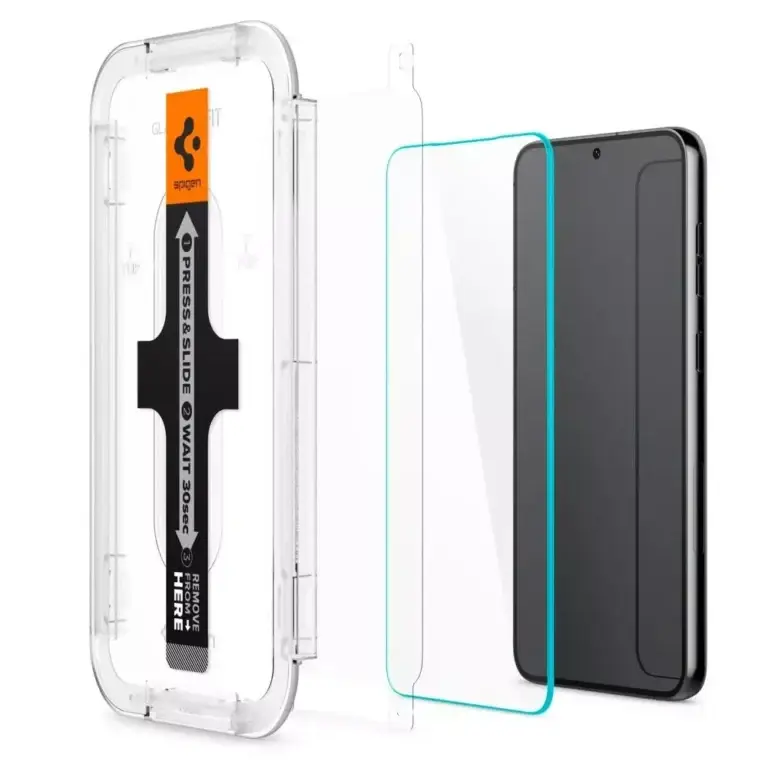 2x Szkło hartowane Spigen Glas.Tr EZ FIT do Samsung Galaxy S23 (tranpsarentne) - obrazek 7