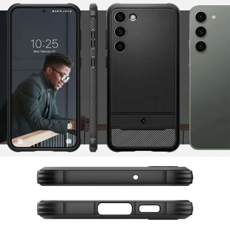 Etui Spigen Rugged Armor Samsung Galaxy S23 Czarne - obrazek 6
