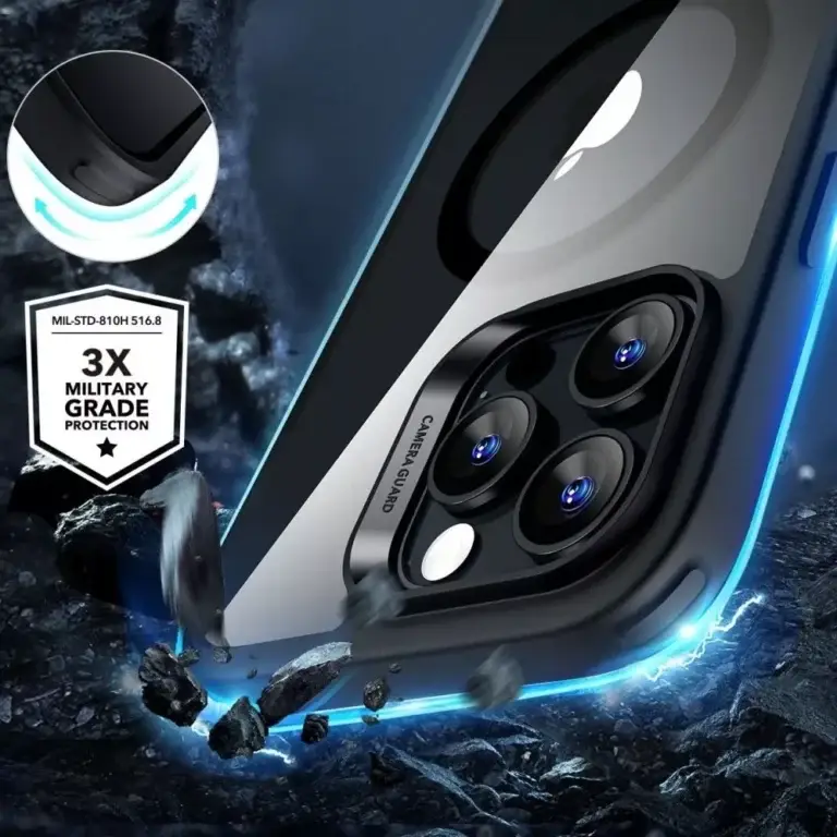 Etui ESR Classic Hybrid HaloLock MagSafe & Szkło Hartowane iPhone 16 Pro Max Przezroczysty/Czarny - obrazek 5