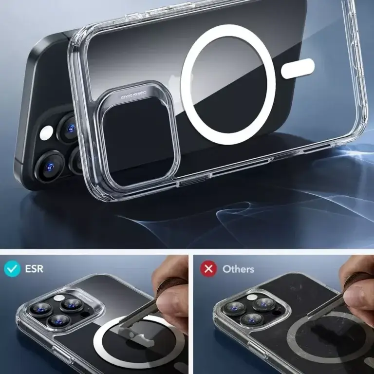 Etui ESR Classic Hybrid HaloLock MagSafe & Szkło Hartowane iPhone 16 Pro Transparentny - obrazek 5